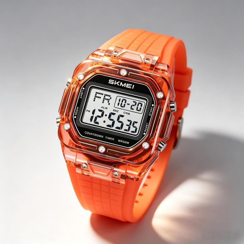 Unisex Digital Watch SKMEI Transparent Square School 2683