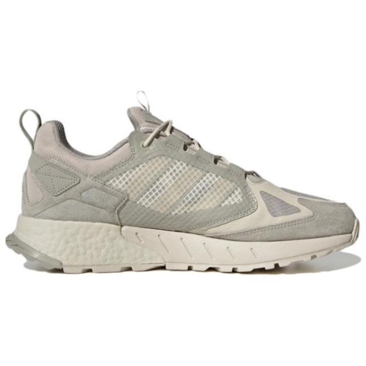 Adidas Originals ZX 1K Boost 2.0 Classic Sports Fabric Leather Slip Resistant Durable Low Top Casual Running Shoes Unisex Sneakers Gray GY4165