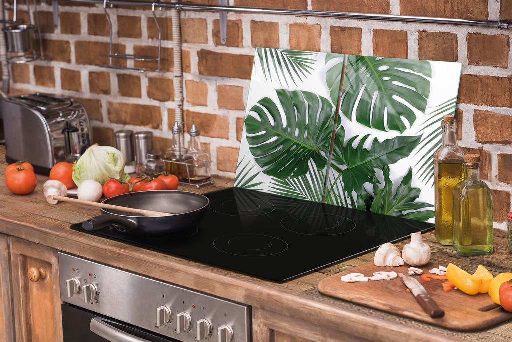 SZKLANA PŁYTA OCHRONNA DESKA 75x52 MONSTERA