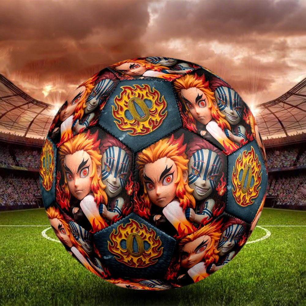 1pc Demon Slayer Kimetsu no Yaiba Soccer Ball Size 5 Indoor Soccer Ball Fashion Colorful Backyard Game - Great For Sports Fans Gift HE37