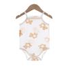 Baby Summer Cotton Sleeveless Romper With Triangular Style For Newborns