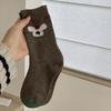 Season Cute Cartoon Illustration Dog Wool Socks Women'S Trendy Sweet Boneless Warm Socks