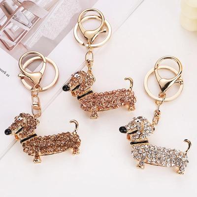 Dachshund Zodiac Strass Sleutelhanger - Mopshond Serie Hanger