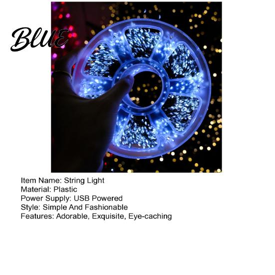 Complex Pattern String Beaded Indoor Waterproof 8 Copper Wire Lights LED Modes Light And Outdoor