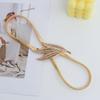 Metal Elastic Thin Waist Belt for Women with Rose Motif—Waist Chain to Accessorize Dresses Versatile Waist-Cinching Belt