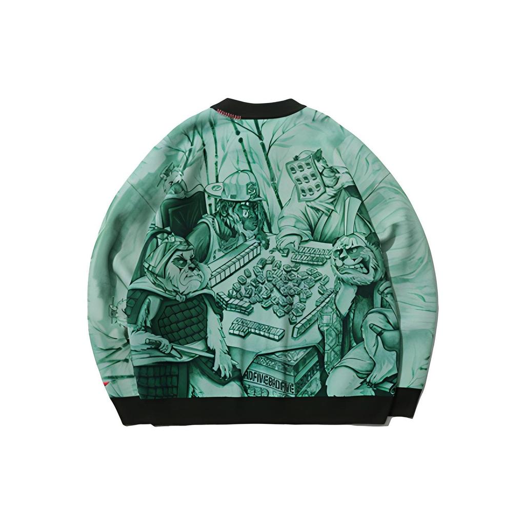 Li Ning Sweater Men's Turquoise Water Green AMBR017-1