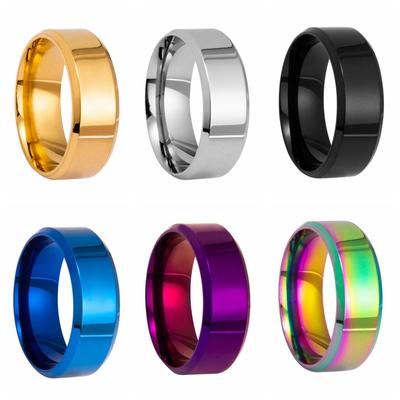 6 Colors Classic 8mm Tungsten Mens Ring Surface Brushed Stainless Steel Ring for Women Wedding Band Couples  Accessories