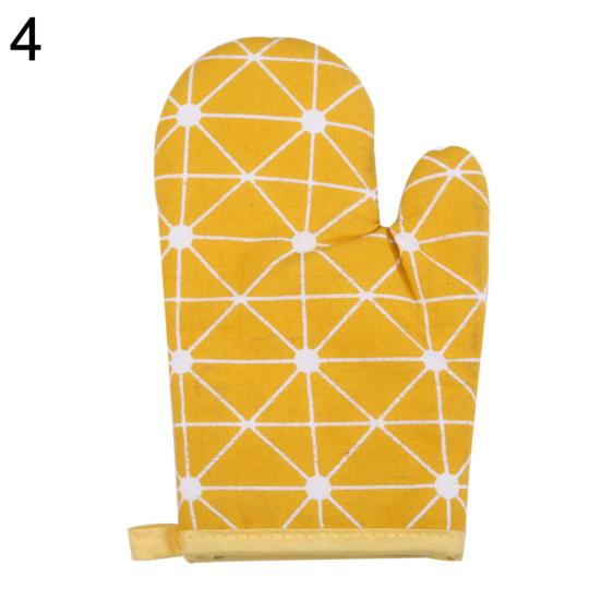 Kitchen Heat Resistant Cotton Glove Oven Pot Holder Baking BBQ Cooking Mitt