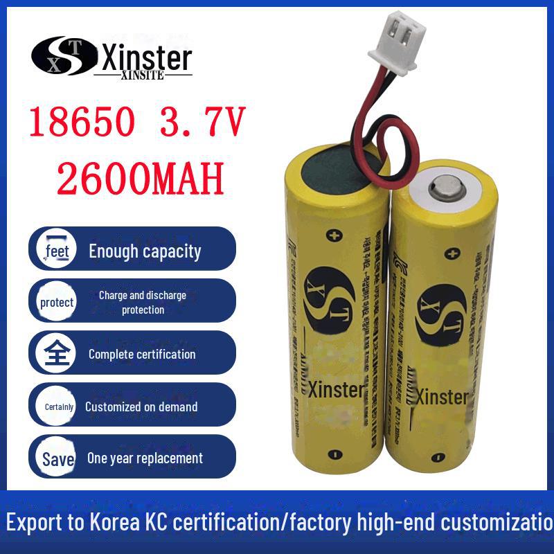 18650 2600mAh 3C Li-ion Rechargeable Battery for High-Intensity Flashlights, KC Certified
