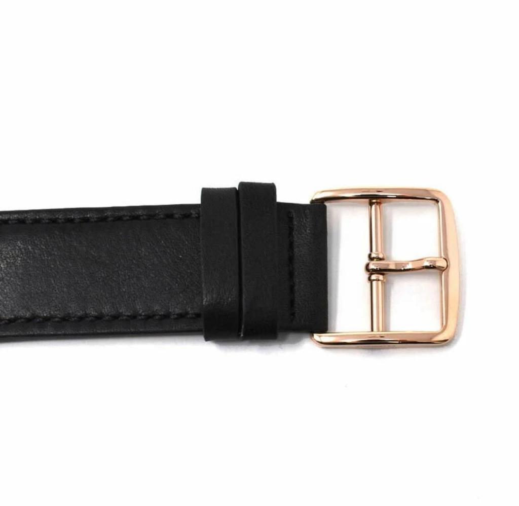 Coach Orologio Cronografo Kent Quadrante Oro Rosa Cinturino in Pelle Nera da Uomo - 14602559