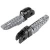 Akozon Motorcycle Front Foot Pegs, 1 Pair Aluminum Alloy Front Footrests, Non-Slip Fits MT-03, MT-25, MT-07, MT-09, R3, and XJ6 (Titanium)