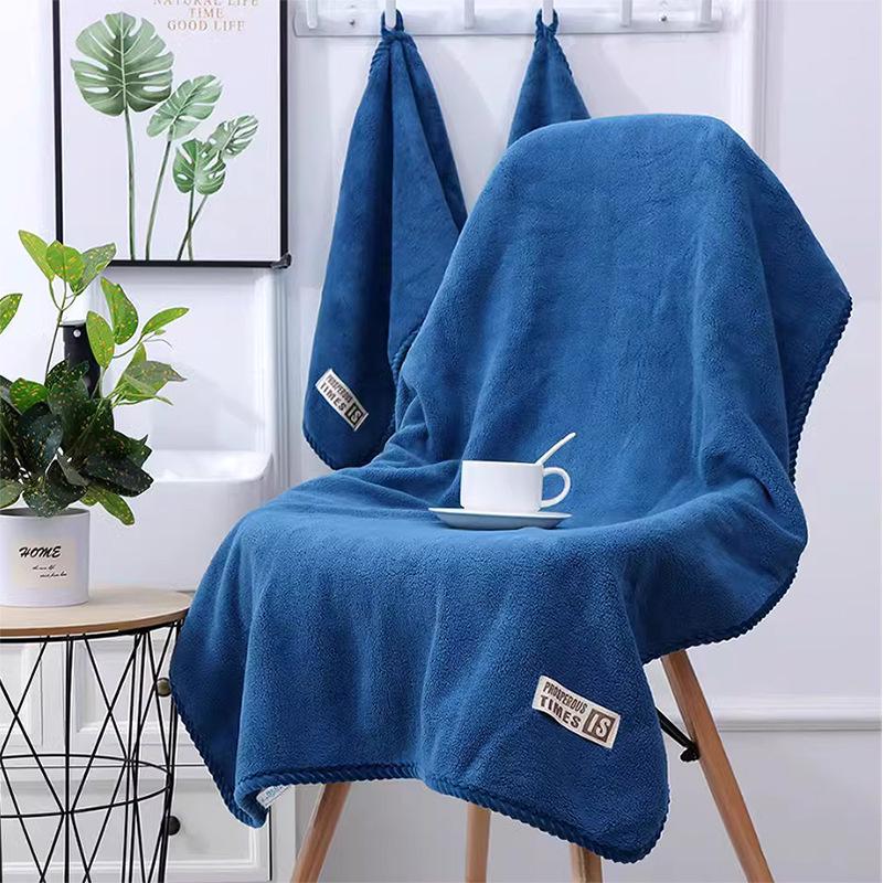 Super Thick 530g Coral Fleece Bath Towel - Large, Quick-Dry, Absorbent for Women & Adults