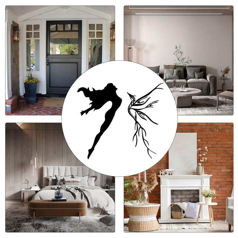 Flying Girl Metal Wall Art Abstract style Wall Decoration for Indoor Outdoor Home Terrace Balcony Living Room Not easy to break