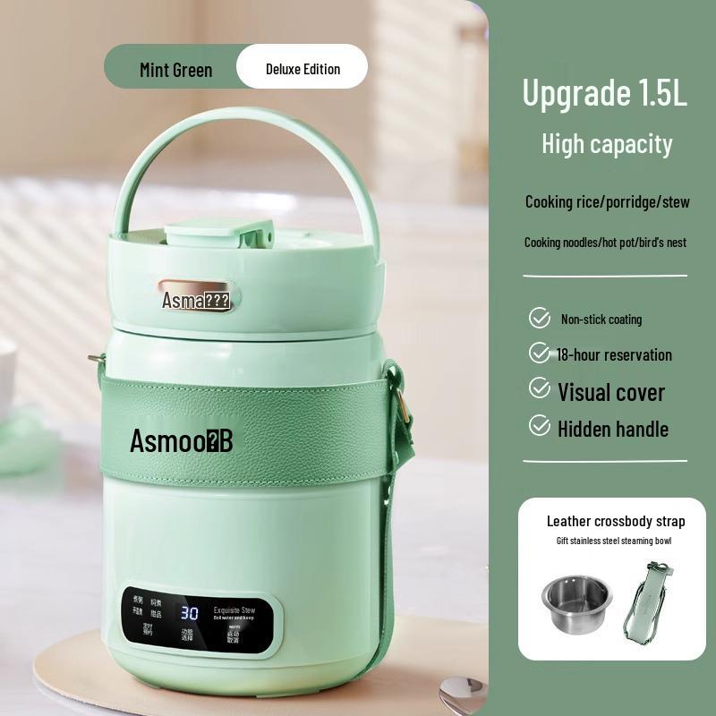 Aishima 1.5L Portable Electric Stew and Porridge Cup - Automatic Heating for Travel