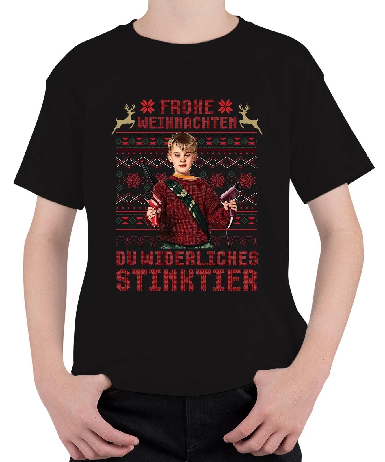 Frohe Weihnachten Du widerliches Stinktier Kevin Allein Zuhaus Unisex Kinder T-S S