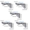 Folding Shelf Brackets Stainless Steel Collapsible Shelf Bracket Wall Mounted DIY Triangular Brackets for Table Work F