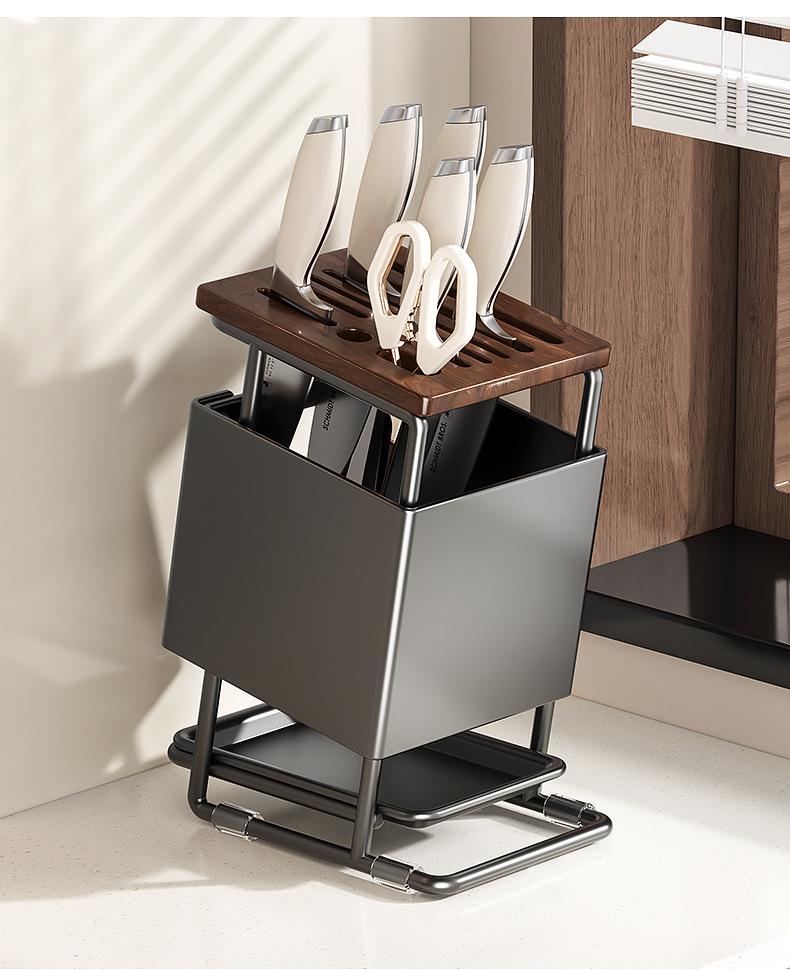 Anti-Mold Multifunctional Knife Holder and Kitchen Countertop Storage Rack