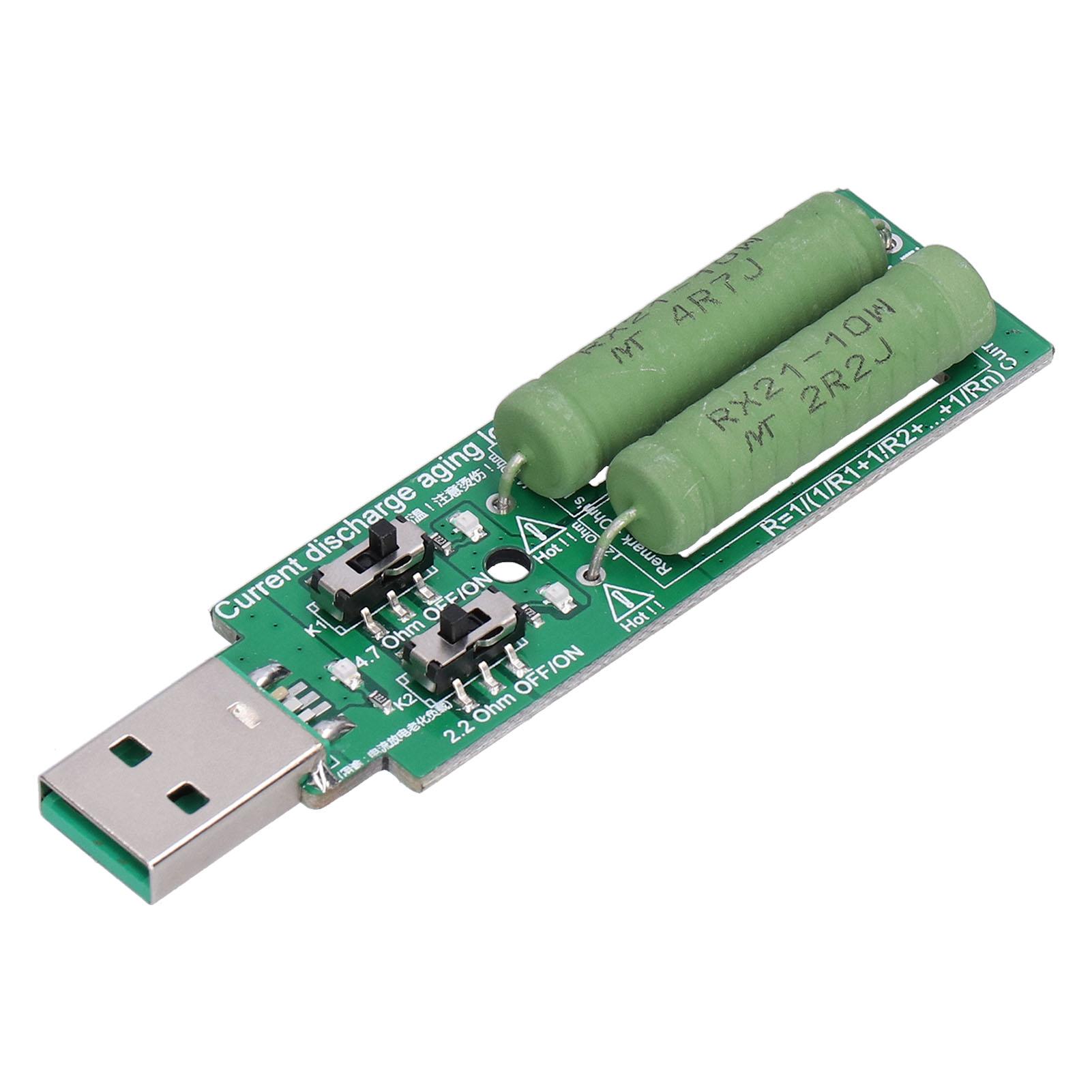 

Міні-USB тестер навантаження Power Bank Розрядний резистор з кнопкою струму 1A 2A 5VDC