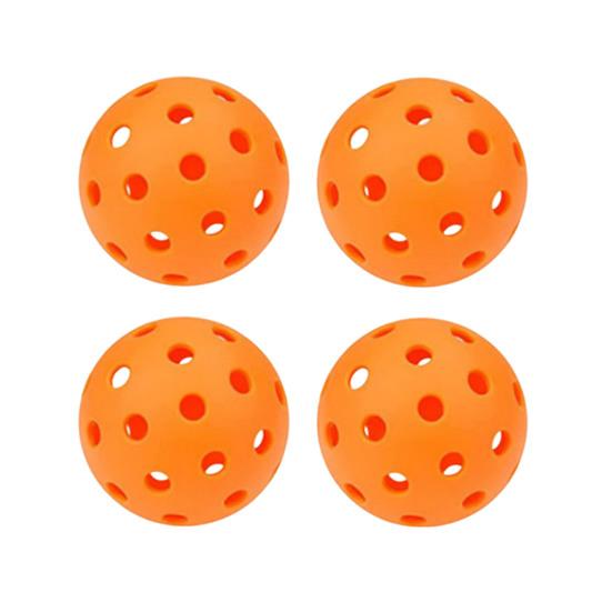 4Pcs 74MM 40-Holes Pickleball High Tournament Training PE Indoor Outdoor Bounce Visibility Pickleball Practice Ball