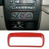 Red Console AC Air Condition Switch Button Panel Trim For TJ Jeep Wrangler 97-06