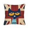 Pete The Cat Cartoon Pillowcase Polyester Cushion Cover Gift  Throw Pillow Case Cover Home Dropshipping 18'