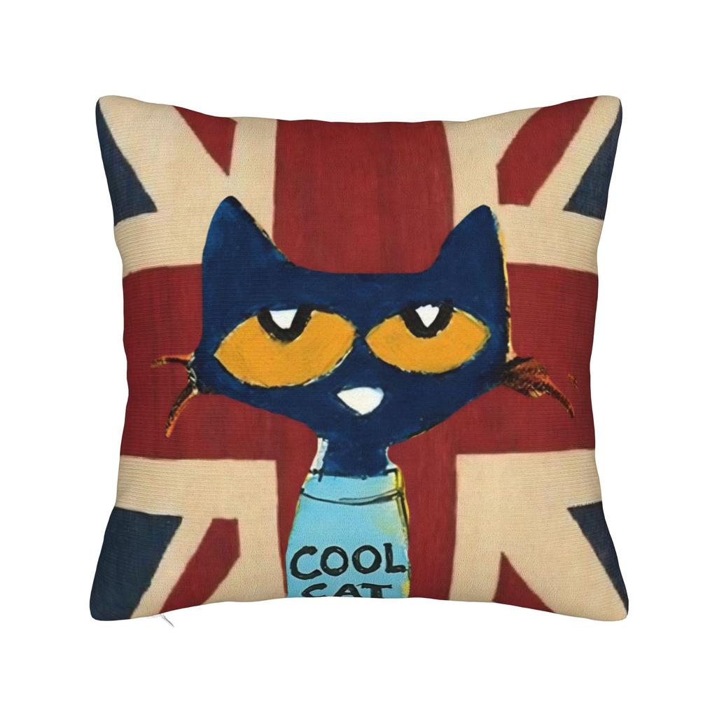 Pete The Cat Cartoon Pillowcase Polyester Cushion Cover Gift Throw Pillow Case Cover Home Dropshipping 18'