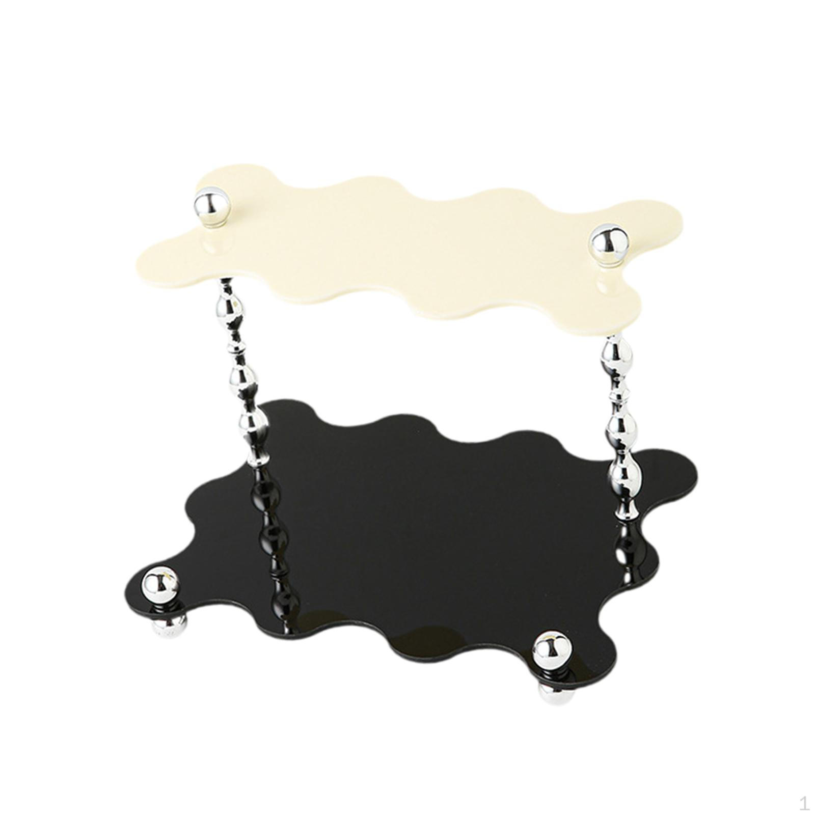 

2-х уровневая подставка для торта, дисплей для кексов, столешница для свадебного стола Total Height 19.5cm