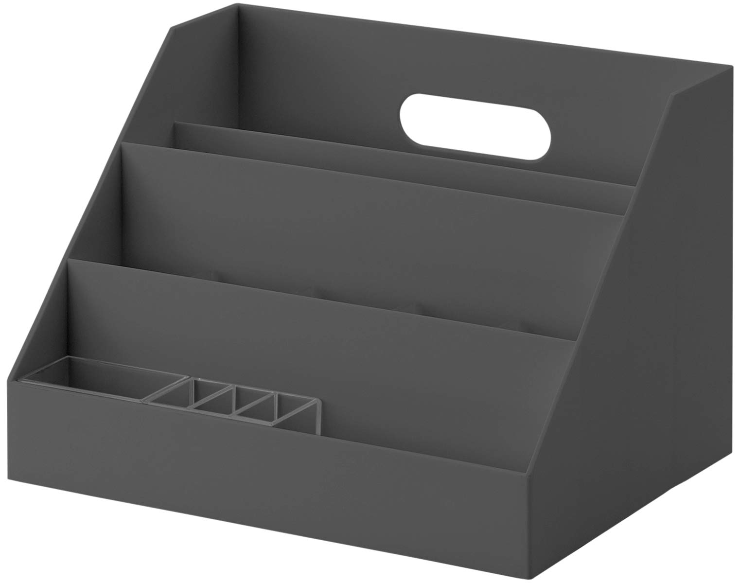 

Тонкий настольный органайзер для хранения на рабочем столе, 26 см Ш x Г x, Сделано в, Вмещает и более 10 миллионов единиц, Like-it MX-02 Органайзер, Подставка, Серый, Прибл.. 18.5см 18.2см В,