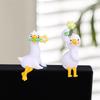 Playful 3D Duck Figurine Accessory for Desk Car Dashboard TV Monitor Decors and Gifts