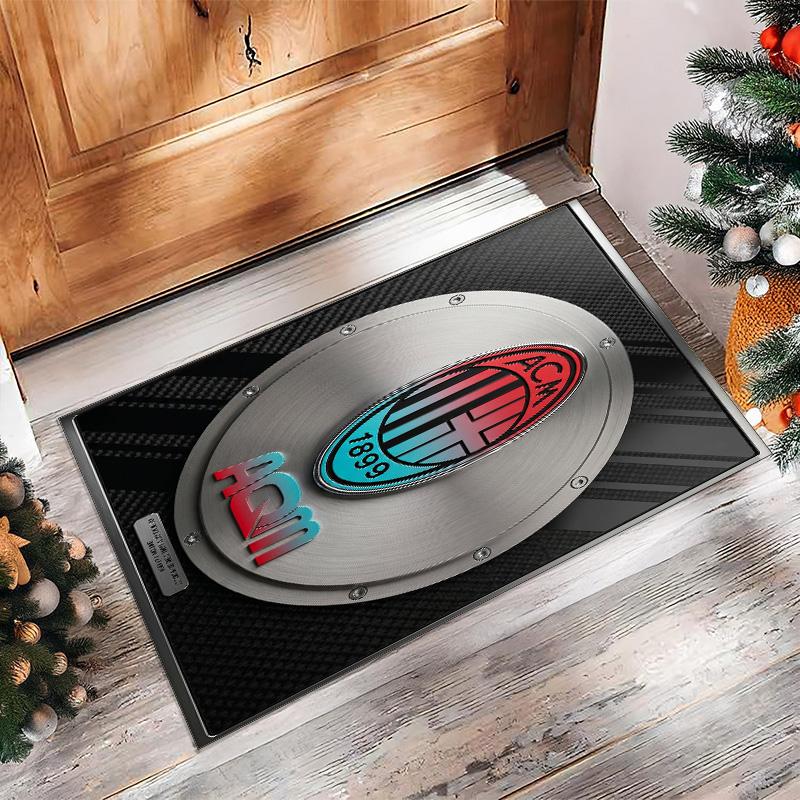 AC Milan Printed Flannel Area Rug Non Slip Soft Polyester Floor Carpet Indoor Decor Mat for Bedroom Living Room Sofa Game Room Home Decoration