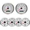 ELING 6 Gauge Set 85mm 200km/h 160MPH GPS Speedometer Tachometer 52mm 0-120℃ Water Temp Oil Pressure Fuel Level Voltmeter 12V