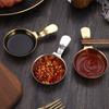 1pc 304 Stainless Steel Korean Sauce Spoon Hangable Chopsticks Dipping Dish Seasoning Plate Sauce Plate Barbecue Tableware