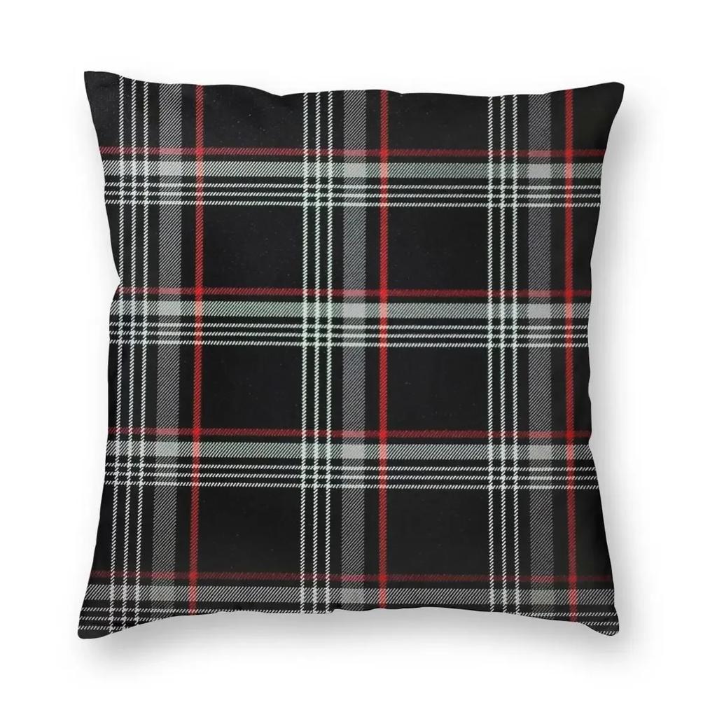 Recaros Black Tartan Scotch Irish Plaid Pillowcase Printing Cushion Cover Decorative Pillow Case Cover Chair Square