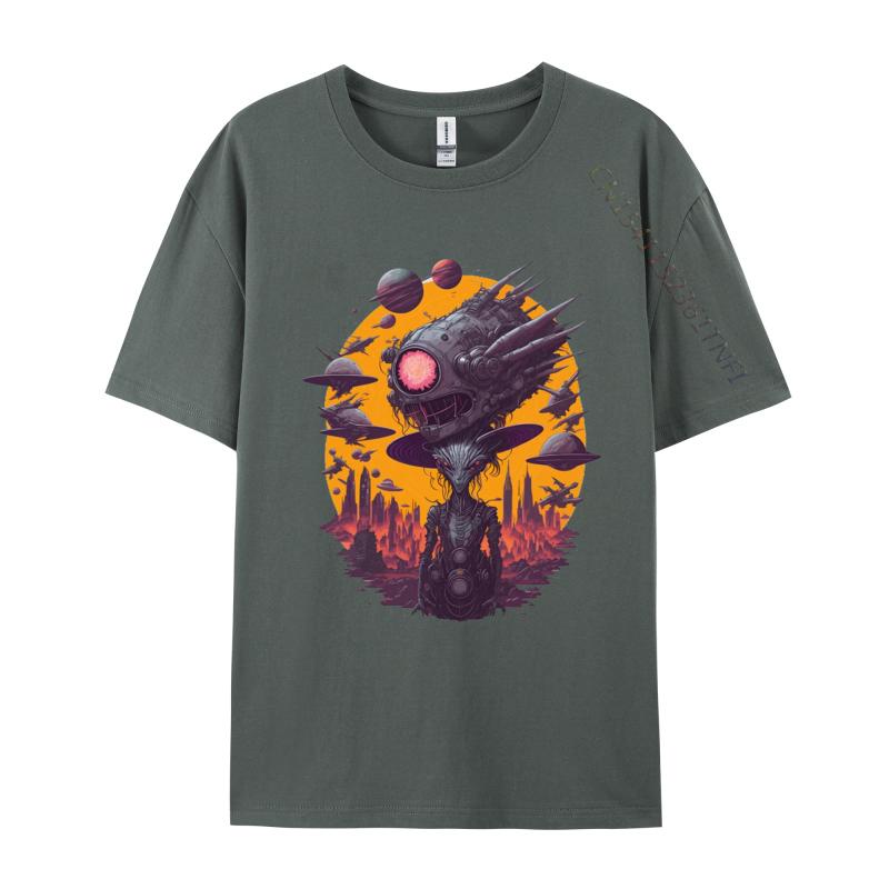 The Alien Hat T Shirt For Male Tee Free Shipping Homme Round Neck T Shirt Designer Clothes Men Normal