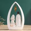 Nativity Resin Figurine Resin Holy Family Nativity Figurine Set Joseph Mary Jesus Sculpture for Home Office Decor Advent Statue