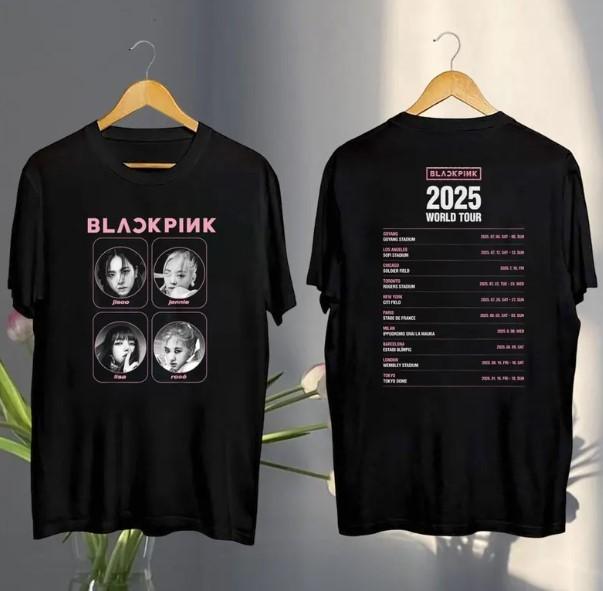 Graphic Black Pink Shirt Black Pink World Tour 2025 Shirt Unisex T-Shirt S