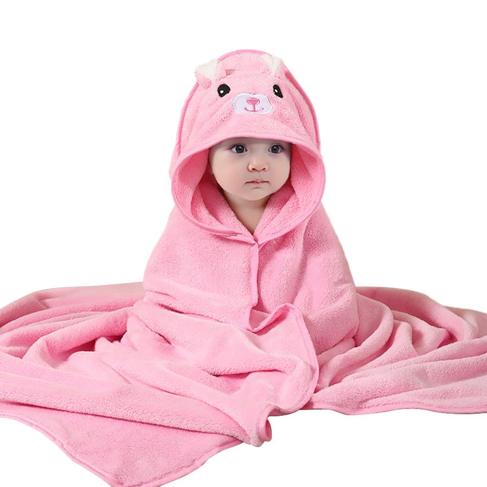 Baby Cover Boy Girl Dino Animal Hooded Cold Blankets Baby Crib Kit Accessories Infant Kids Swaddling Bath Velvet Quick-Dry Towel