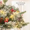 Lighted Artificial Christmas Urn Filler Battery Powered Pre-lit Xmas Pine Trees with LED Lights And Tripod Stake Holiday Planter Filler
