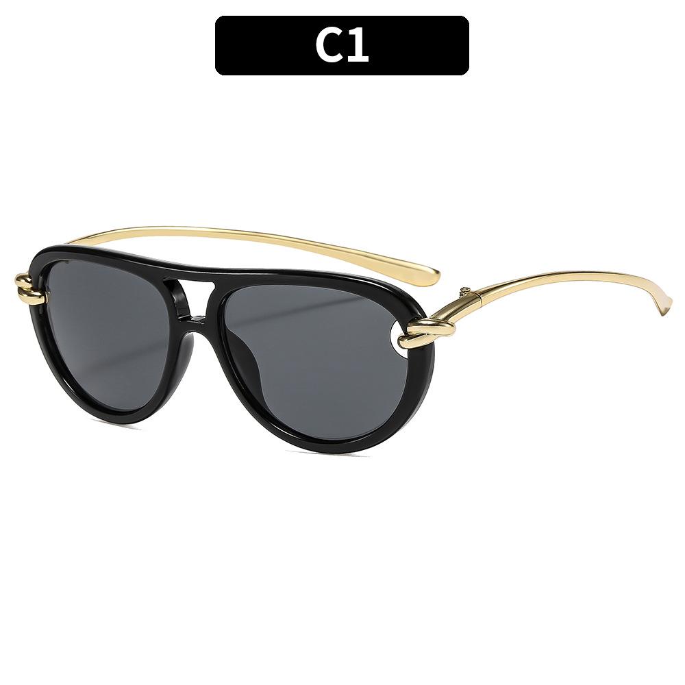 Женские солнцезащитные очки, Модные солнцезащитные очки с двойной перекладиной и узлом