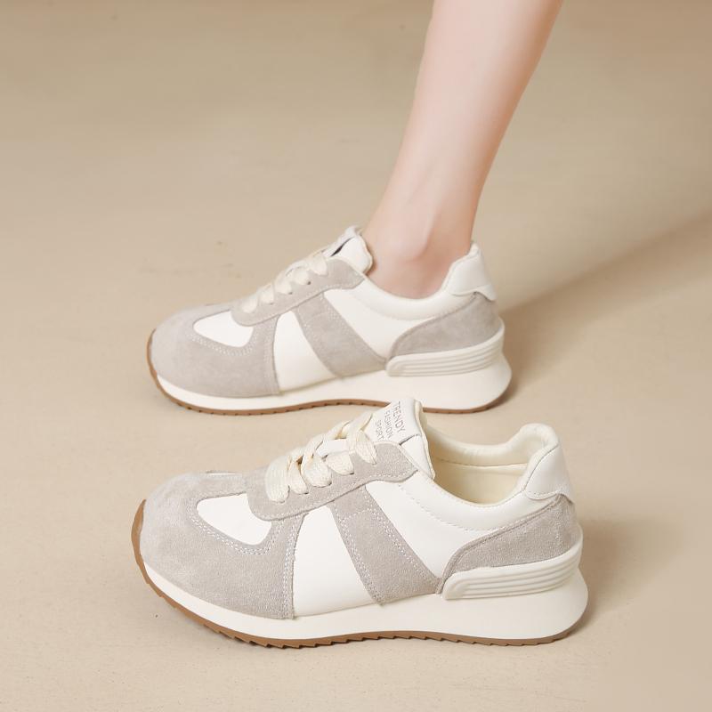Fashion CRLAYDK Women's Platform Sneakers Casual Lace Up Stylish Tennis Running Retro Lightweight Trainers Ladies Walking Fashion Shoes