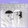 Charming Brooch Cat Black And White Cartoon Design Stylish Alloy Pin For Gifts