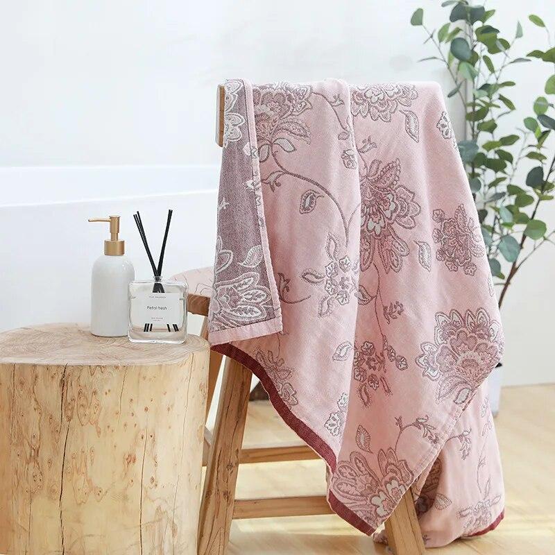 

Бавовняний рушник для дорослих і дітей з чистої бавовни, великий рушник 70X140 см, бавовняний мішок, пляжний рушник, випраний у воді. 2pcs