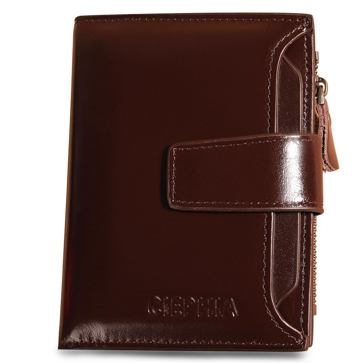 

Мужской кошелек из натуральной кожи, винтажный короткий многофункциональный держатель для визитных карточек, RFID-блокировка, молния, карман для монет, зажим для денег