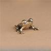 Retro Messing Mini Frosch Miniaturen Figuren Vintage Tierfigur Kröte Desktop Ornamente Heimdekoration Handwerk Tee Haustier Dekor