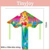 High Quality Polyester Triangular Kite With Long Tail Underwater Series Dolphin Mermaid Kite For Easy Flying