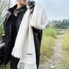 Autumn and Winter New Fashion Atmosphere Scarf Women's Warm Versatile Simple High-end Fringed Wool Scarf
