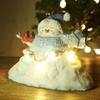 Glowing Christmas Decorations Sculpture Cartoon Snowman Figurine  Children