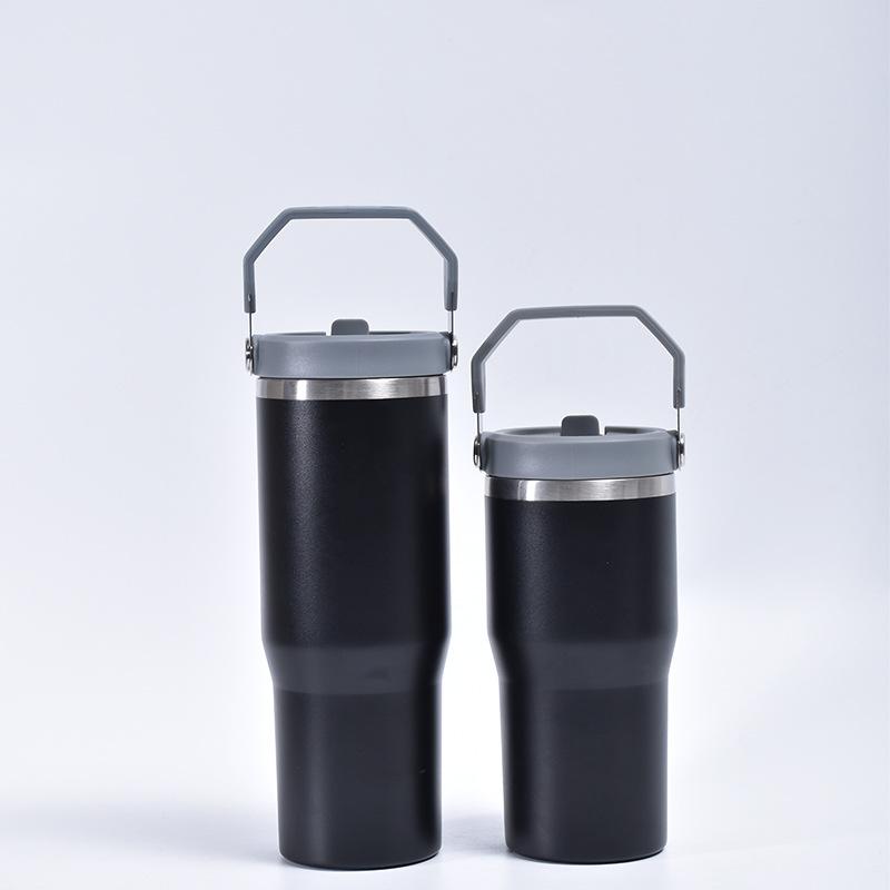 Tasse Thermos Portable en acier inoxydable 304, couvercle en paille Portable, grande capacité, tasse de voiture de 30oz