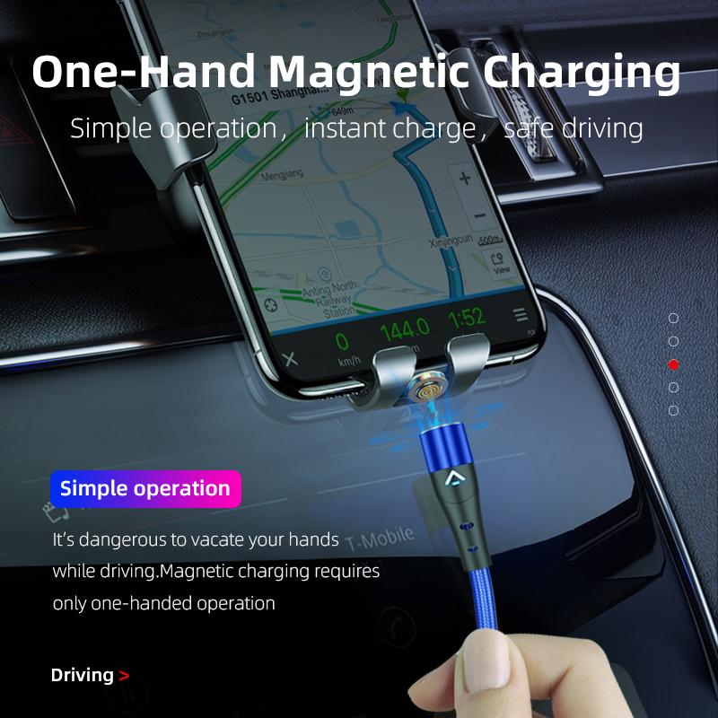 ENKAY HAT PRINCE 1m Magnetic 3A Fast Charging Cable 2-in-1 USB To 8-Pin+Type-C Data Cord