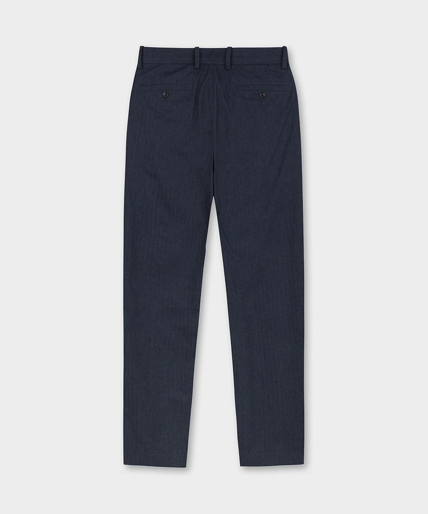 BROOKS BROTHERS Regular Fit Herringbone Flannel Pants (Navy) (Bbpcmf4761Qef)
